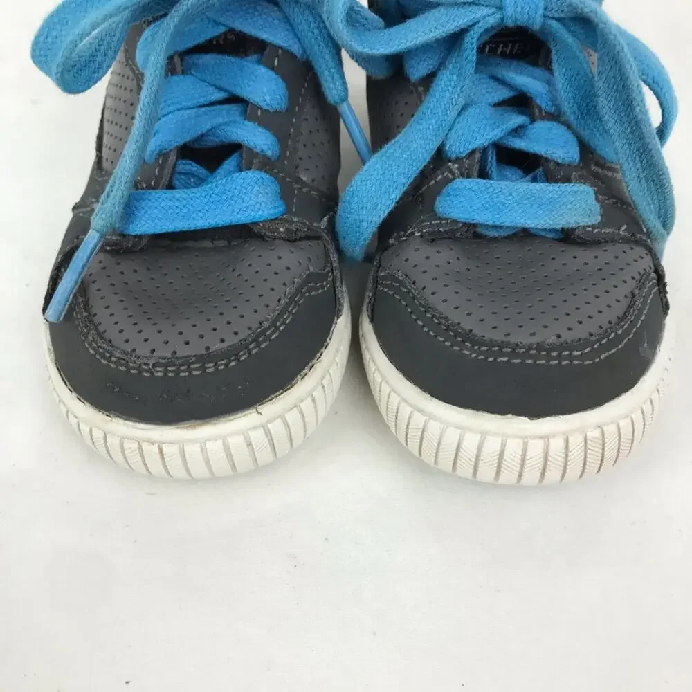 Skechers Gray Blue High Top Sneakers Toddler Sz 6